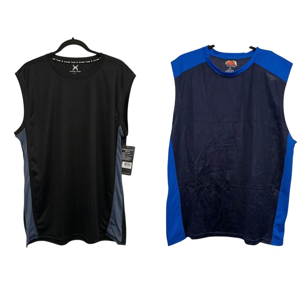 Mens XL NWT Sleeveless Gym Shirts Lot 2 Athletic Tanks